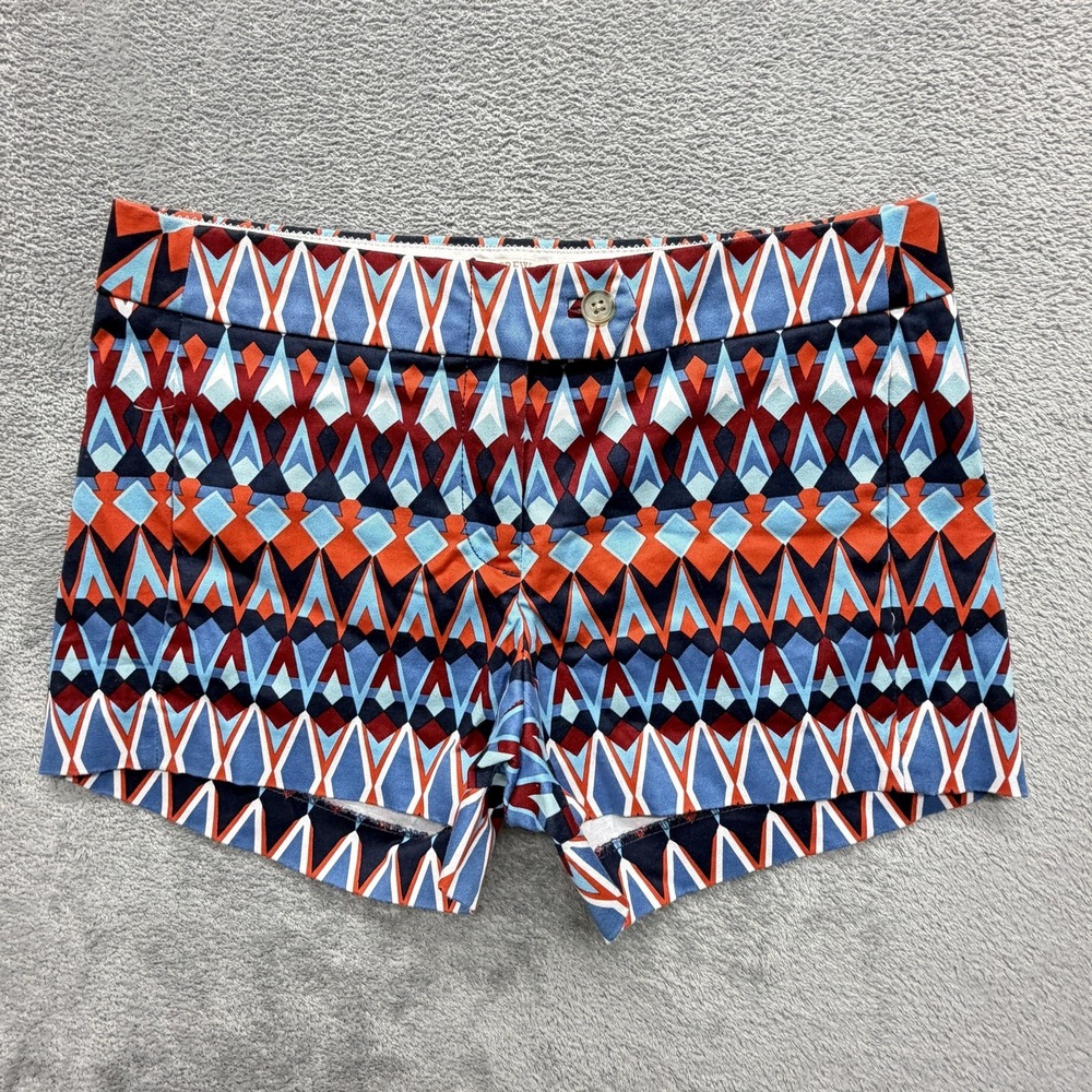 J.CREW Shorts Womens 0 Multicolor Skimmer Stretch‎ Casual